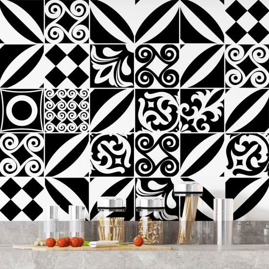 Tiles Stickers - Cement tile pattern