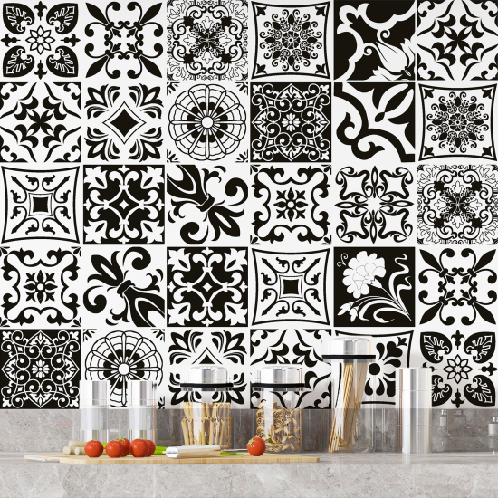 Tiles Stickers - Cement tile pattern