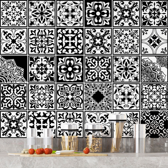 Tiles Stickers - Cement tile pattern