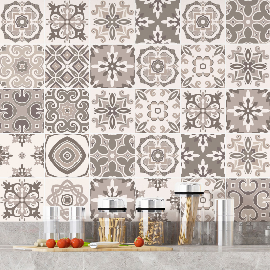 Tiles Stickers - Cement tile pattern