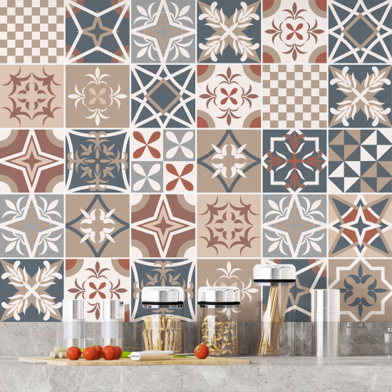 Tiles Stickers - Cement tile pattern