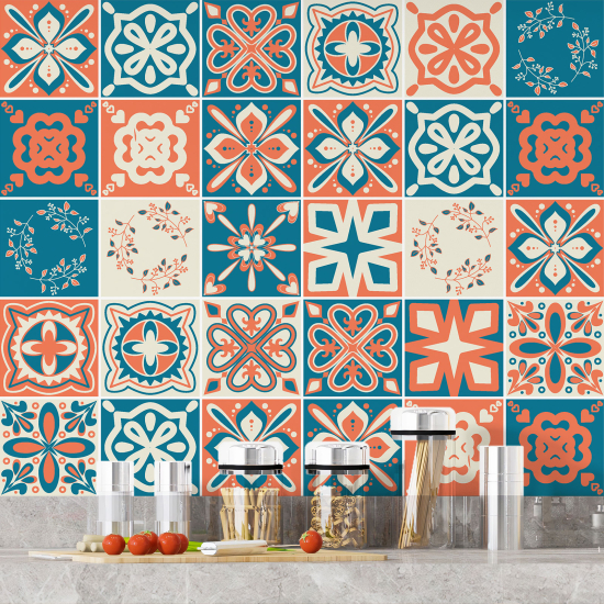 Tiles Stickers - Cement tile pattern