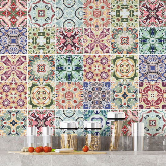 Tiles Stickers - Cement tile pattern