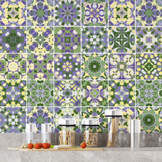 Tiles Stickers - Cement tile pattern