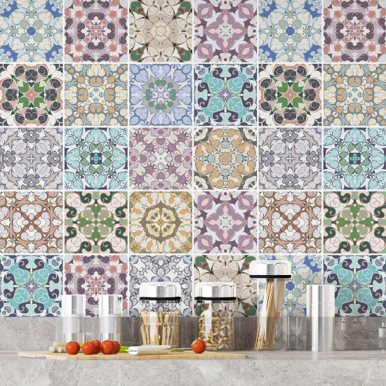 Tiles Stickers - Cement tile pattern