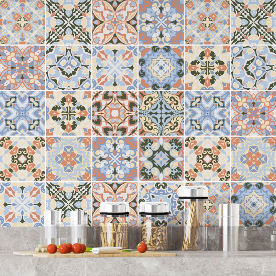 Tiles Stickers - Cement tile pattern