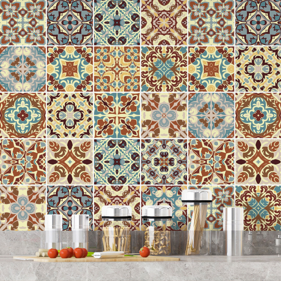 Tiles Stickers - Cement tile pattern