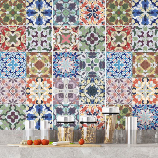 Tiles Stickers - Cement tile pattern