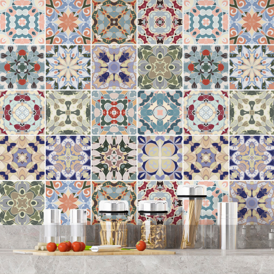 Tiles Stickers - Cement tile pattern