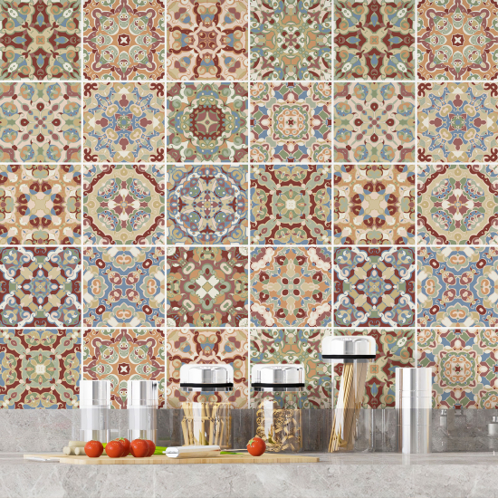 Tiles Stickers - Cement tile pattern