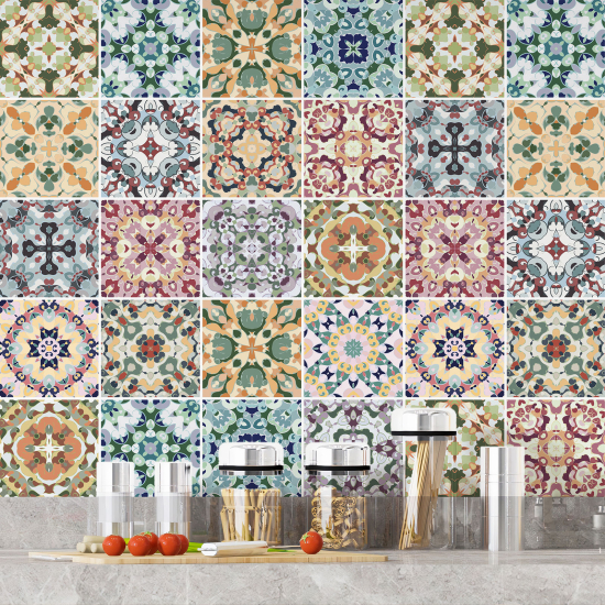 Tiles Stickers - Cement tile pattern