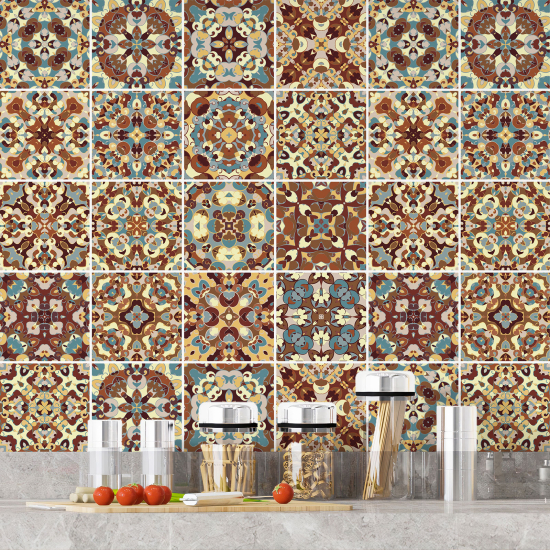 Tiles Stickers - Cement tile pattern