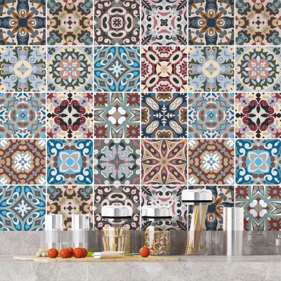 Tiles Stickers - Cement tile pattern