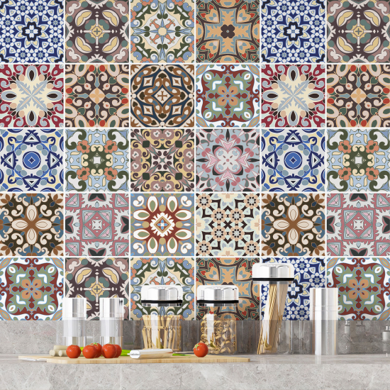 Tiles Stickers - Cement tile pattern