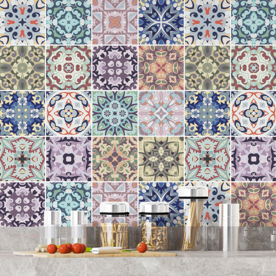 Tiles Stickers - Cement tile pattern