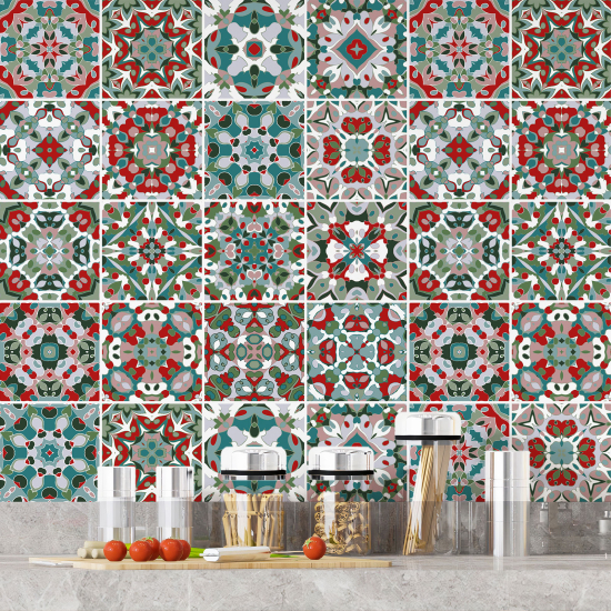 Tiles Stickers - Cement tile pattern