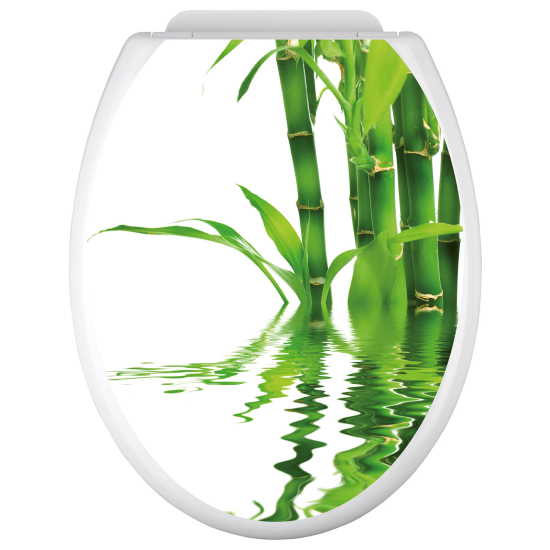 Toilet seat sticker - Bamboo