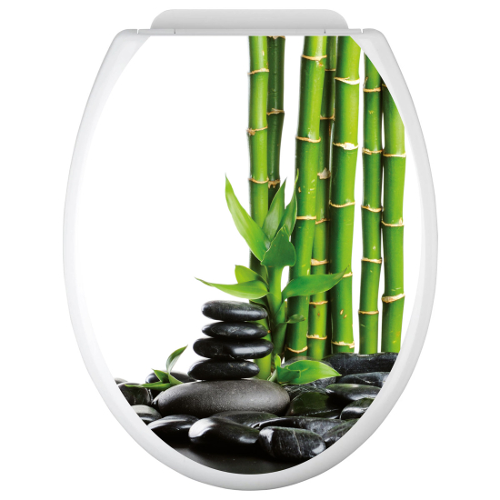 Toilet seat sticker - Bamboo pebbles