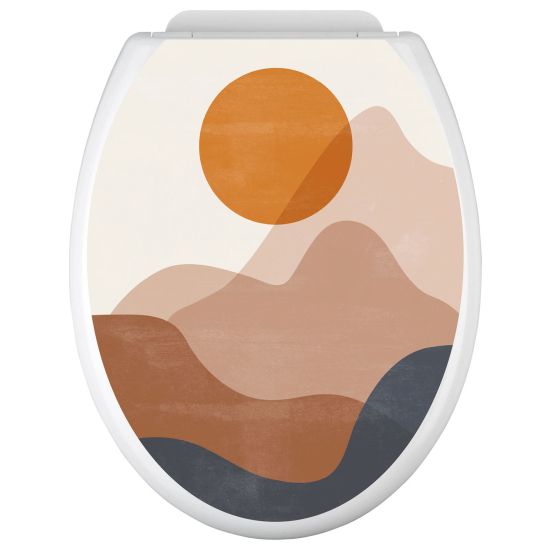 Toilet seat sticker - Boho Landscape