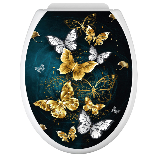 Toilet seat sticker - Butterflies