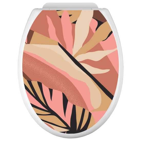 Toilet seat sticker - Design Leaves