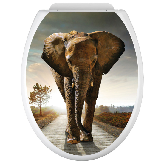 Toilet seat sticker - Elephant