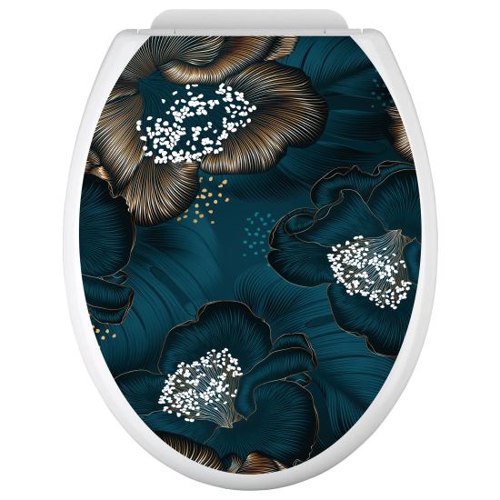 Toilet seat sticker - Flowers