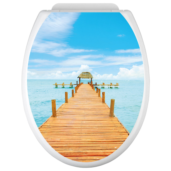 Toilet seat sticker - Heavenly pontoon