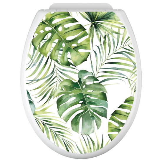 Toilet seat sticker - Leaves