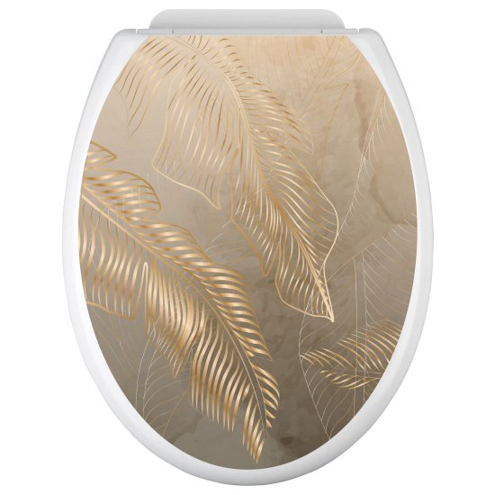 Toilet seat sticker - Leaves