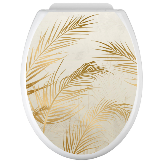 Toilet seat sticker - Leaves