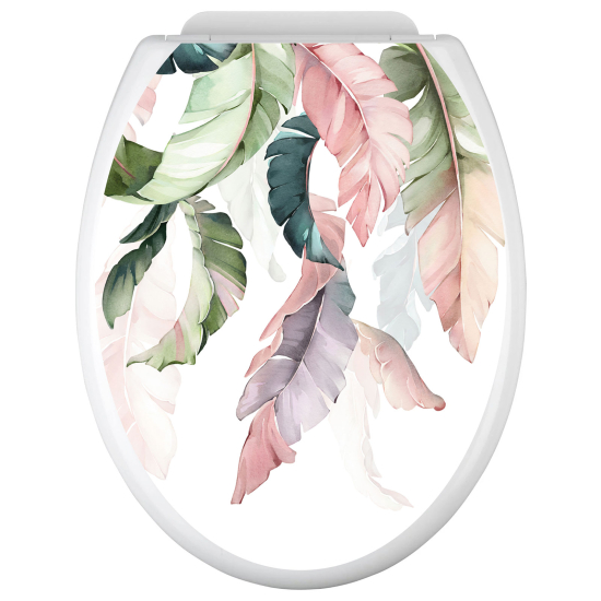 Toilet seat sticker - Leaves