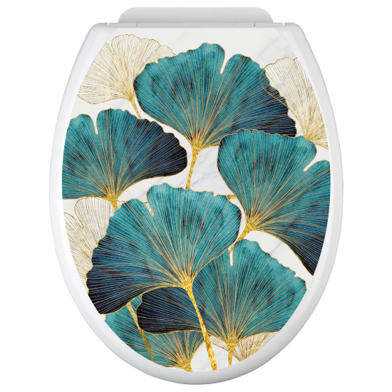 Toilet seat sticker - Leaves