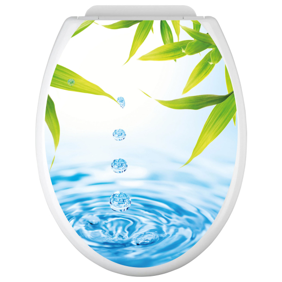 Toilet seat sticker - Leaves