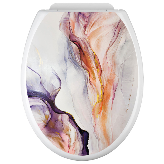 Toilet seat sticker - Marbled Effect