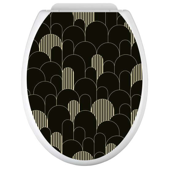 Toilet seat sticker - Oriental pattern