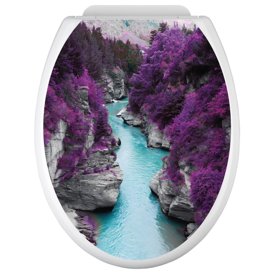 Toilet seat sticker - River