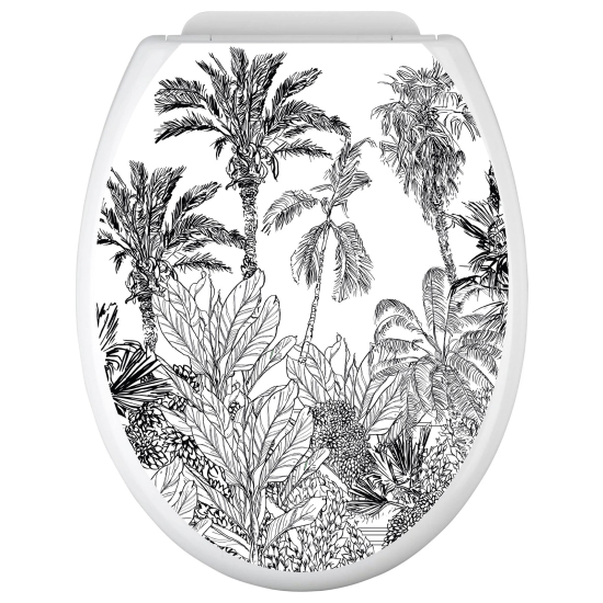 Toilet seat sticker - Tropical forest