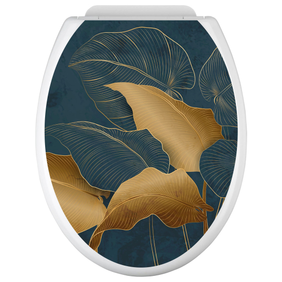 Toilet seat sticker - Tropical Leaves