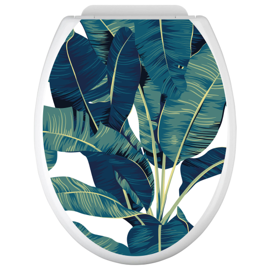 Toilet seat sticker - Tropical Leaves