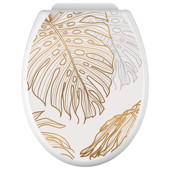 Toilet seat sticker - Tropical Leaves