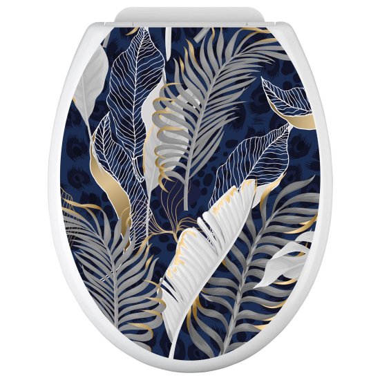 Toilet seat sticker - Tropical Leaves