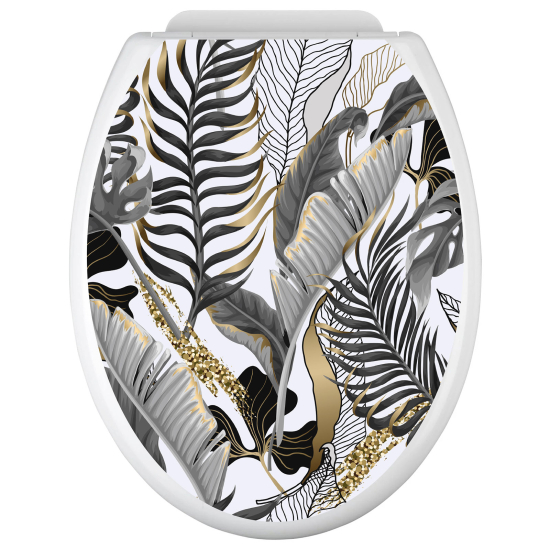 Toilet seat sticker - Tropical Leaves