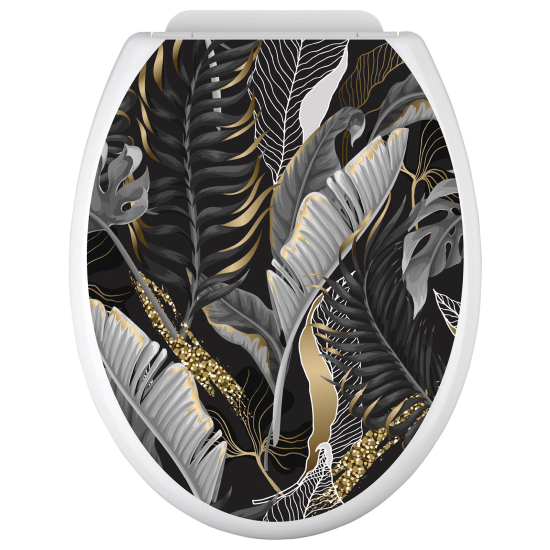 Toilet seat sticker - Tropical Leaves