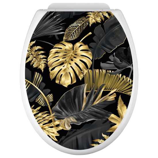 Toilet seat sticker - Tropical Leaves