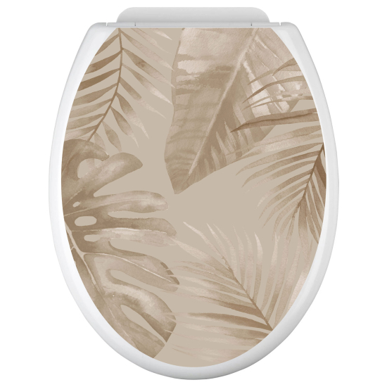 Toilet seat sticker - Tropical Leaves