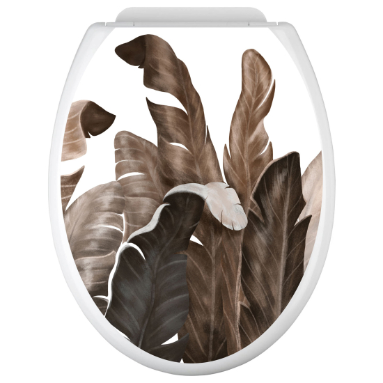 Toilet seat sticker - Tropical Leaves