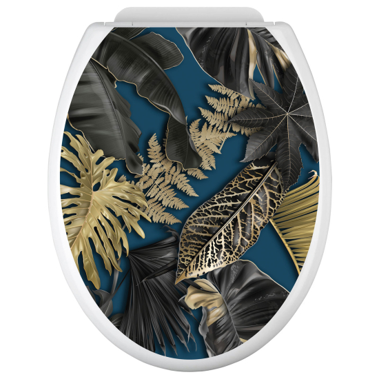 Toilet seat sticker - Tropical Leaves