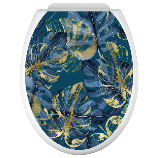 Toilet seat sticker - Tropical Leaves