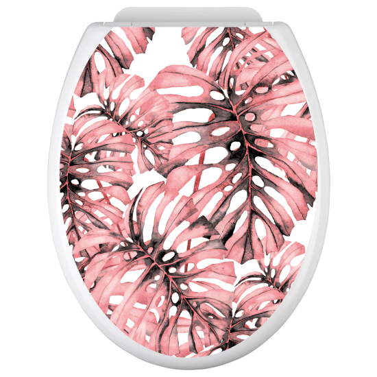 Toilet seat sticker - Tropical Leaves